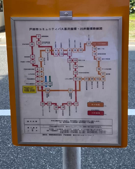 バスでのアクセス（2025年8月）