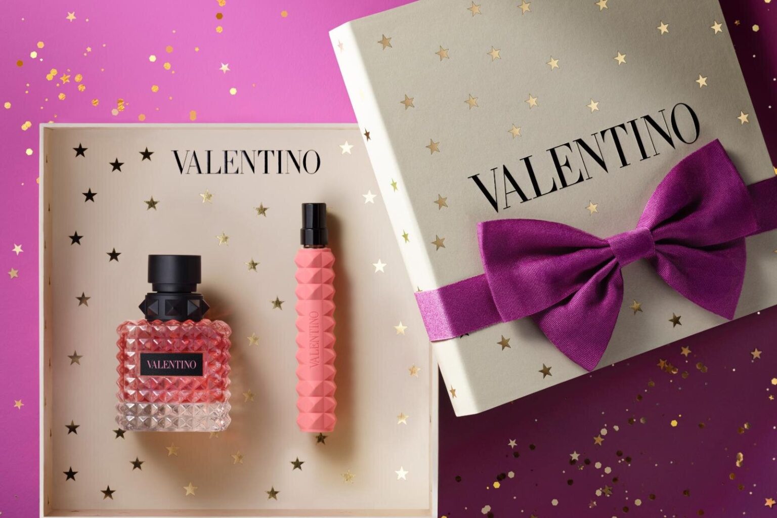 ヴァレンティノ ビューティ25年クリスマスコフレ、スタッズ付き香水「ボーン イン ローマ」現品セット – ファッションプレス ヴァレンティノ ビューティ25年クリスマスコフレ、スタッズ付き香水「ボーン イン ローマ」現品セット - ファッションプレス