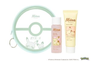ミティア オーガニック「ポケピース」限定デザインのスキンケア、“美肌みせ”リップやポーチ付きキット - ファッションプレス