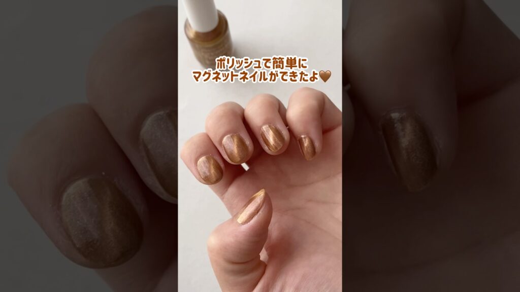 【簡単マグネットポリッシュ】秋ネイル🍂#セルフネイル #ポリッシュ #セルフネイル初心者 #マグネットネイル #ブラウンネイル #エターナルベーシック