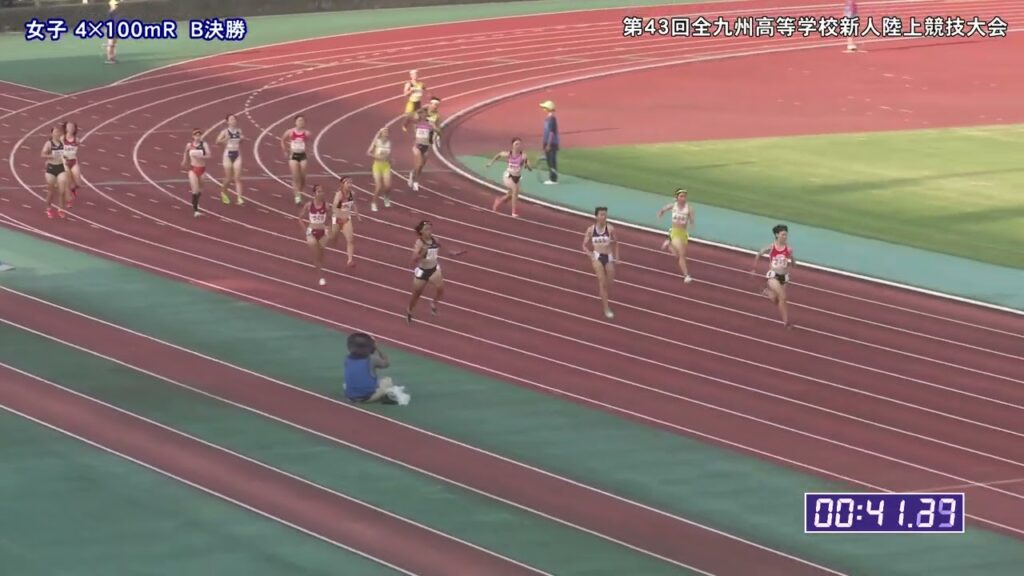【全九州高校新人陸上2025】女子４×100mＲ決勝