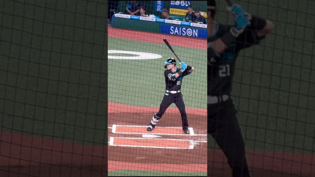 Kotaro Kiyomiya 清宮 幸太郎 Slow Motion Swing Hokkaido Nippon-Ham Fighters
