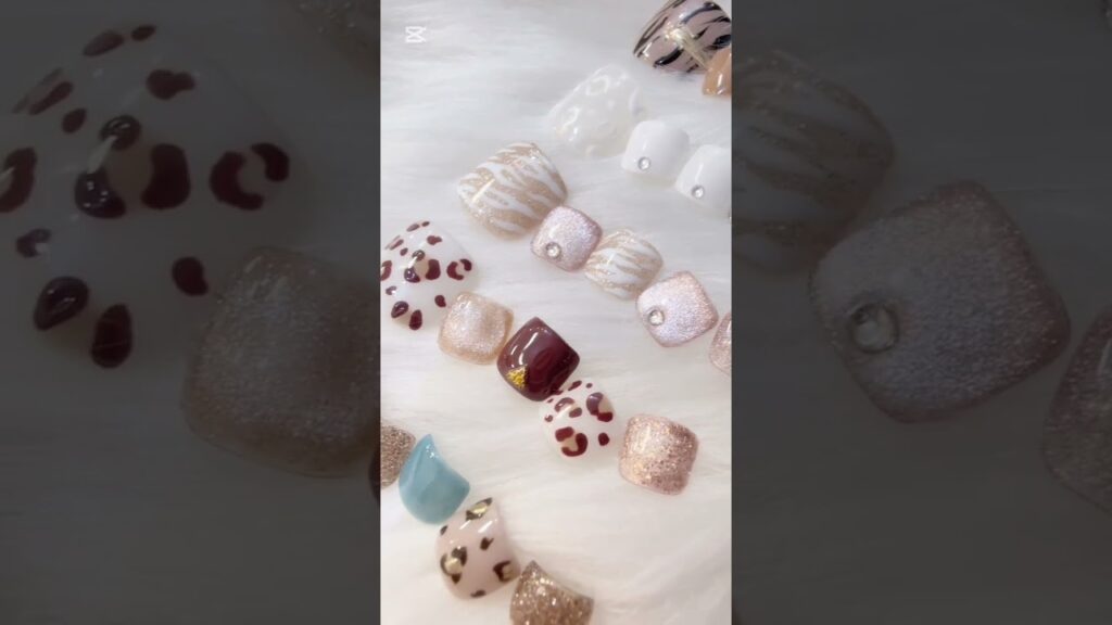【ネイル】アニマル柄のフットネイルデザイン💗 #nailart #shorts #autumnnails #秋ネイル#東京ネイルサロン #トレンドネイル #アニマル柄ネイル #フットネイル