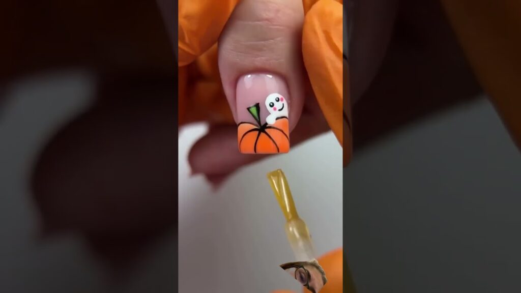 シンプルなハロウィンネイルデザイン2025 #nails #nailart #halloween #naildesign #simplenails