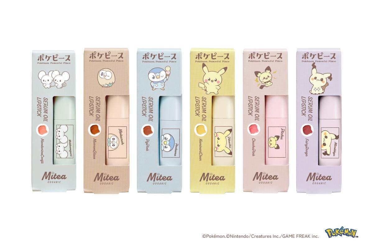 (左から)セラムオイルリップスティック 01,02,05,06,07,08 各995円＜数量限定＞