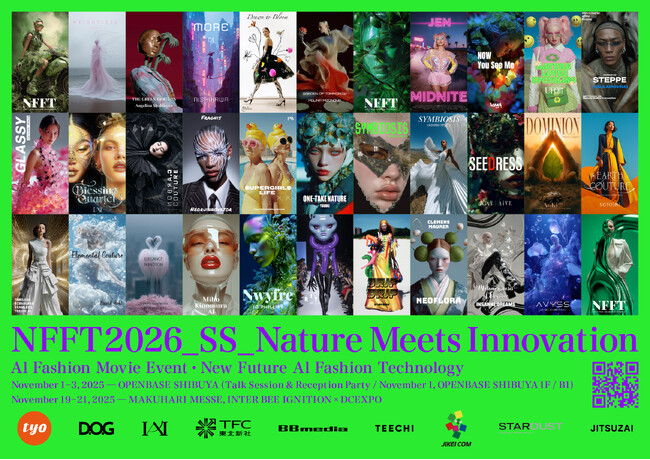 いよいよ開幕 ! 『NFFT2026_SS_Nature Meets Innovation』 AI Fashion Movie 展。 世界のトップAI クリエイター30名の最新映像を公開。 (2025年10月16日)