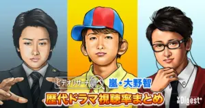 【2025年最新版】嵐・大野智 歴代ドラマ視聴率まとめ｜VR Digest plus　メディアとビジネスのミライを見つめる。 | ビデオリサーチ