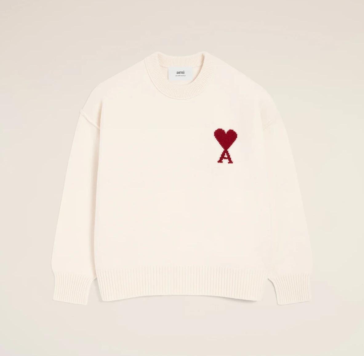 ホワイト ウール アミ ドゥ クール クルーネック セーター 79,200円