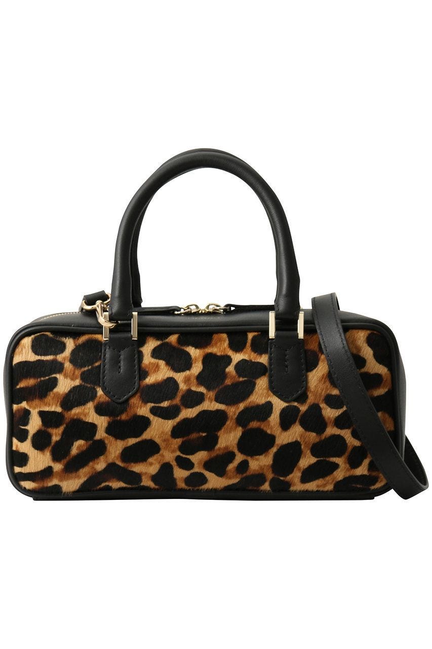 FLAVIA レオパードスクエアミニボストン