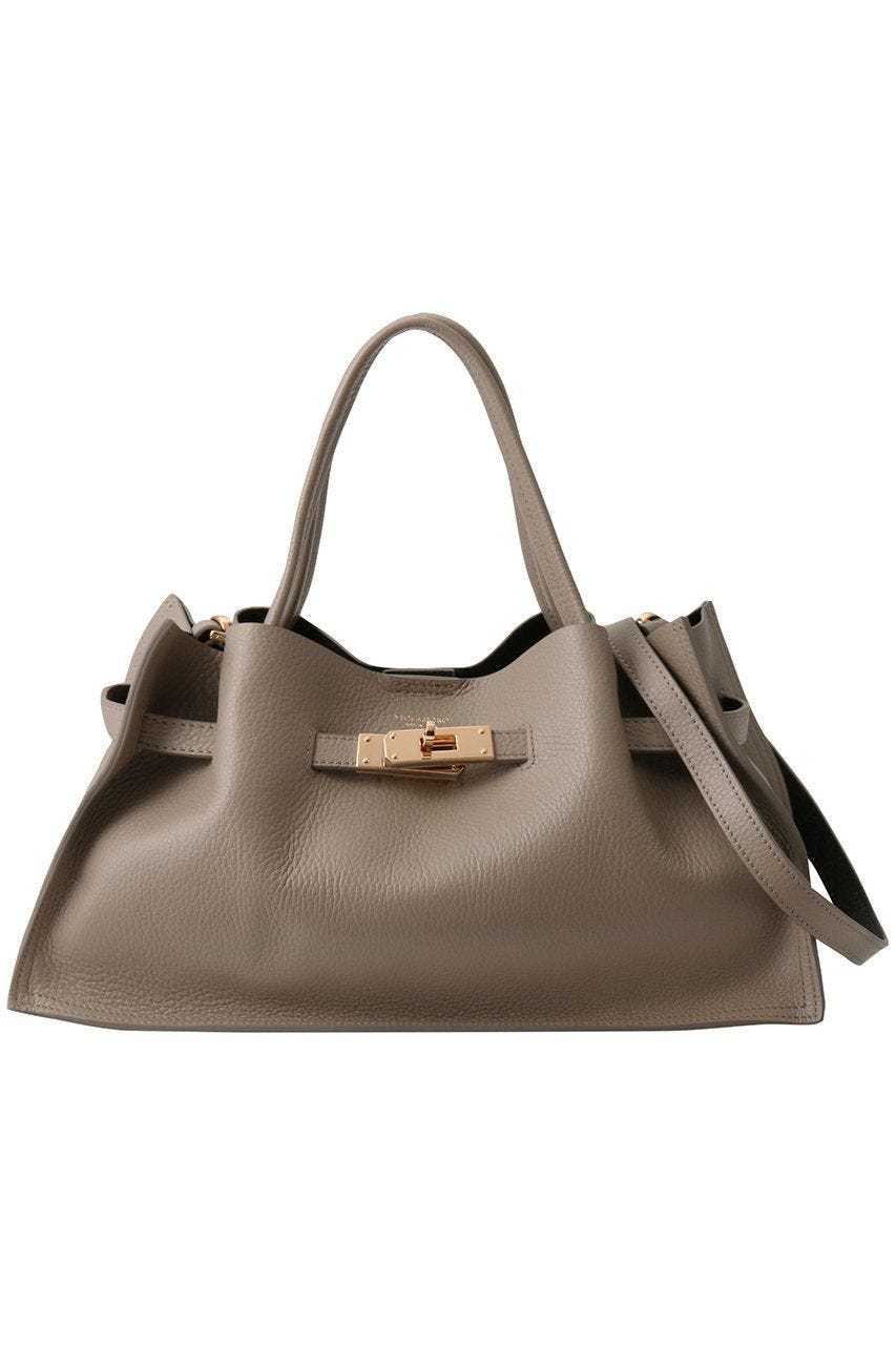 TRERO ダブルフェイスレザー横型トートバッグ