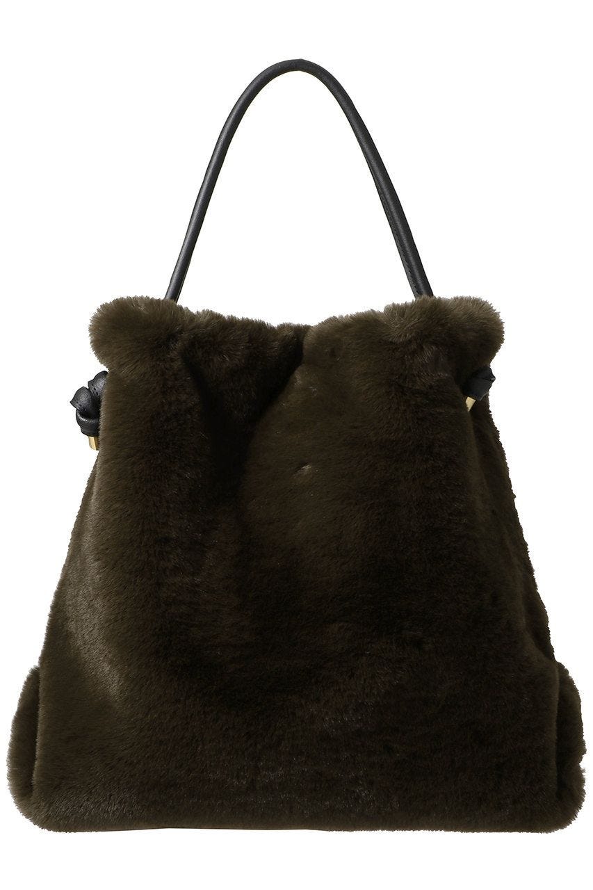 ELMO レッキス調フェイクファーショルダートート