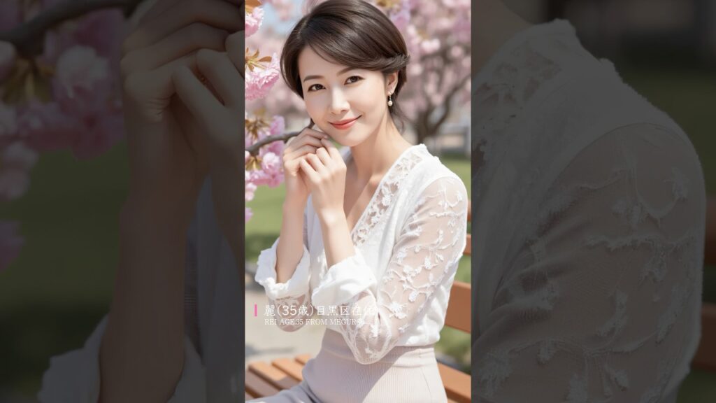 【AI動画】麗さん（35歳）目黒区在住【春のお花見編】AI美女 AI熟女 AIガール AIランジェリー AIlookbook AIart AIphoto あなたの下着を見せてください