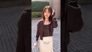 変形ツインニット #秋ファッション 変形ツインニット #秋ファッション