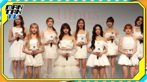 NiziU、真っ白なミニコーデで登場　「後ろ姿もすてき！」とMC絶賛　「tilnus」新製品・新CM発表会