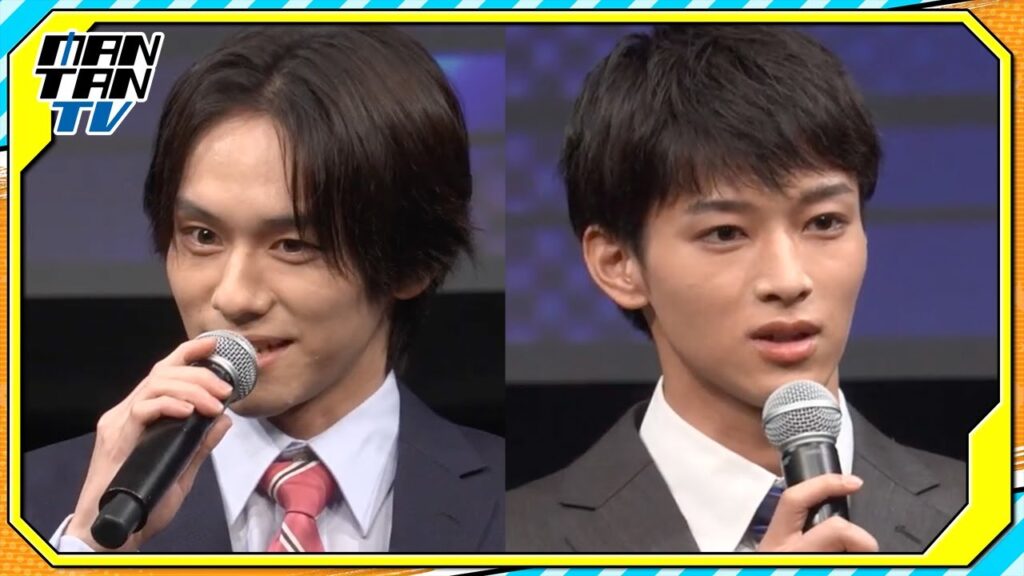 山下幸輝「挑戦的な作品」松本怜生「セリフ量にびっくり」　W主演ドラマ「プロパガンダゲーム」イベントにスーツ姿で登場