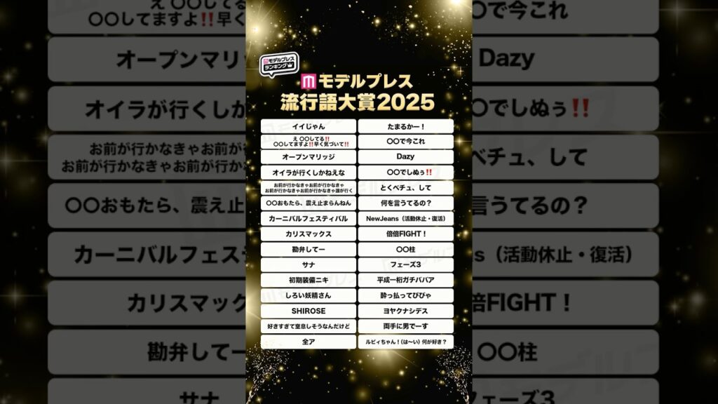 【モデルプレス流行語大賞2025発表🎉】「モデルプレス」による"2025年版"流行語大賞📣 #shorts