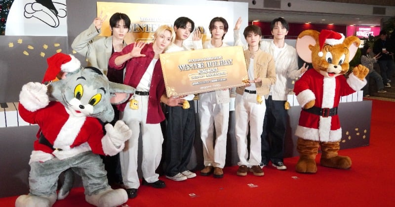 BOYNEXTDOOR、点灯式で“まさか”アカペラ歌唱 トムとジェリーが大喜び - オリコンニュース