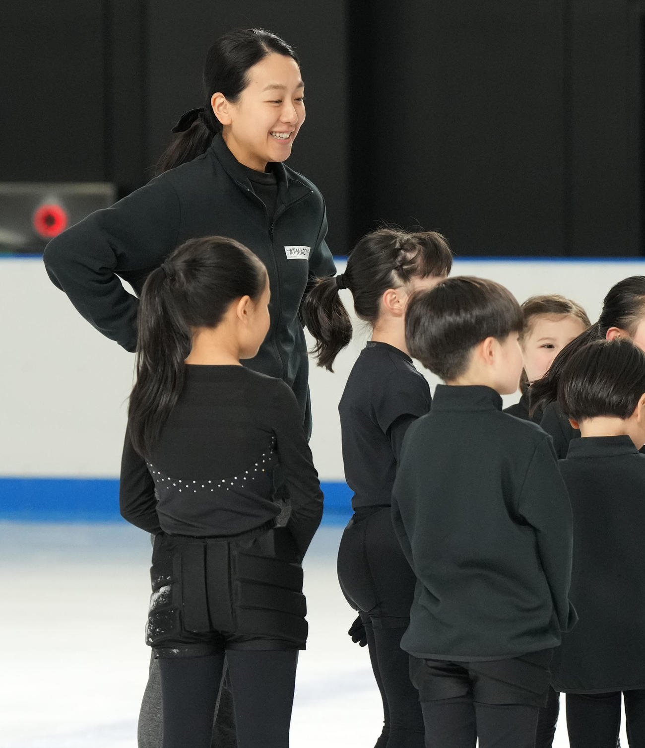 木下MAOアカデミーで生徒を指導する浅田真央氏（撮影・たえ見朱実）