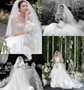 【フォト】キム・オクビン、神秘的な花に囲まれ結婚式…上品なデザインのドレス姿 - 朝鮮日報