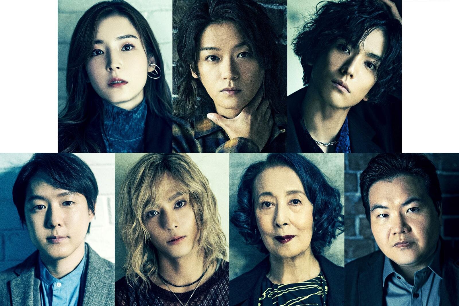 (上段左から)蓮佛美沙子、髙木雄也、黒羽麻璃央 (下段左から)小日向星一、永田崇人、銀粉蝶、駒木根隆介