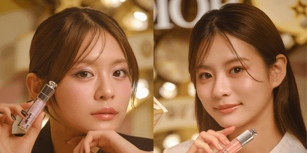 永瀬莉子が彩る、2つのホリデーリップ。“ディオール アディクト リップ マキシマイザー”新作で叶える、冬の表情