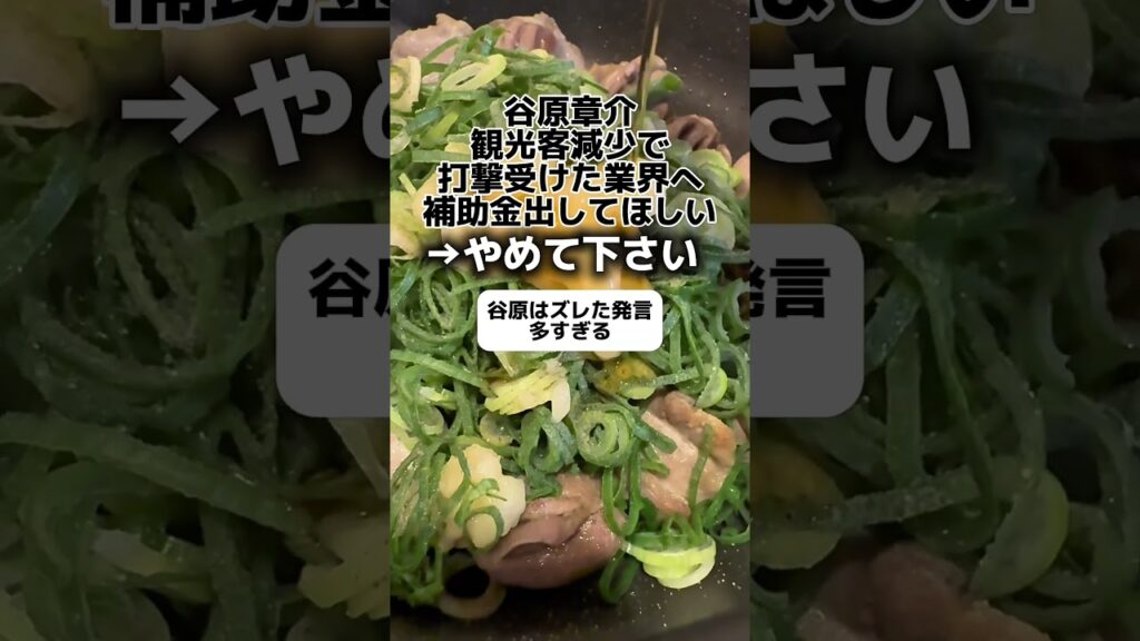 谷原章介「観光客減少で打撃受けた業界へ補助金出してほしい」→やめて下さい