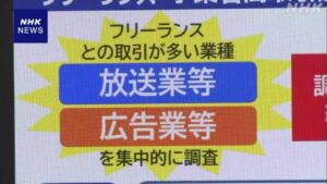 放送 広告128事業者がフリーランス法違反やおそれ 公取委指導 – NHKニュース 放送 広告128事業者がフリーランス法違反やおそれ 公取委指導 - NHKニュース