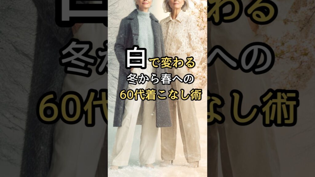 【シニアファッション】冬の着こなしに困っている人向けl 白で変わる！冬から春への60代着こなし術