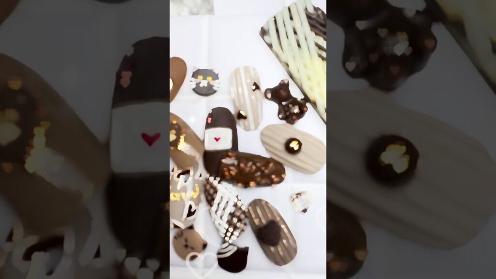 混ぜたら混ぜたら何色なるかな🤎 #ネイル #どこでもジャンボリー #キッズ #nail #ネイルミオ　#ブラウンネイル