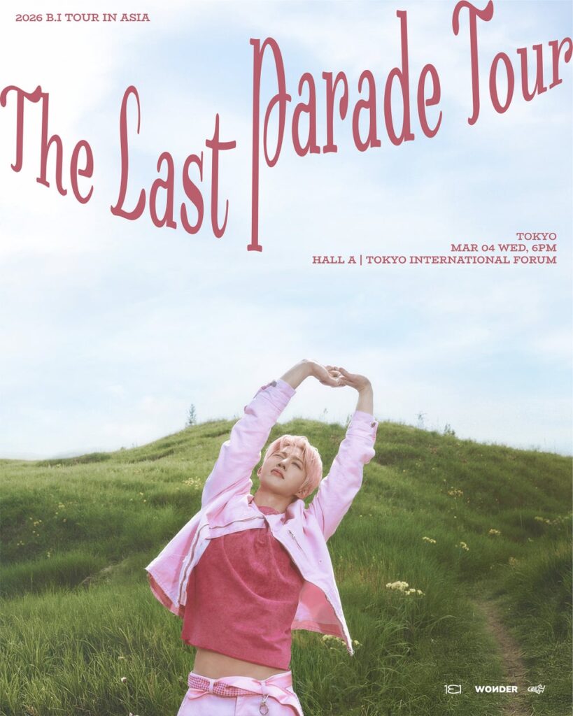 B.I ソロとして初の来日公演が決定！「2026 B.I TOUR: The Last Parade Tour in TOKYO」3/4(水) 東京国際フォーラム ホールAにて開催