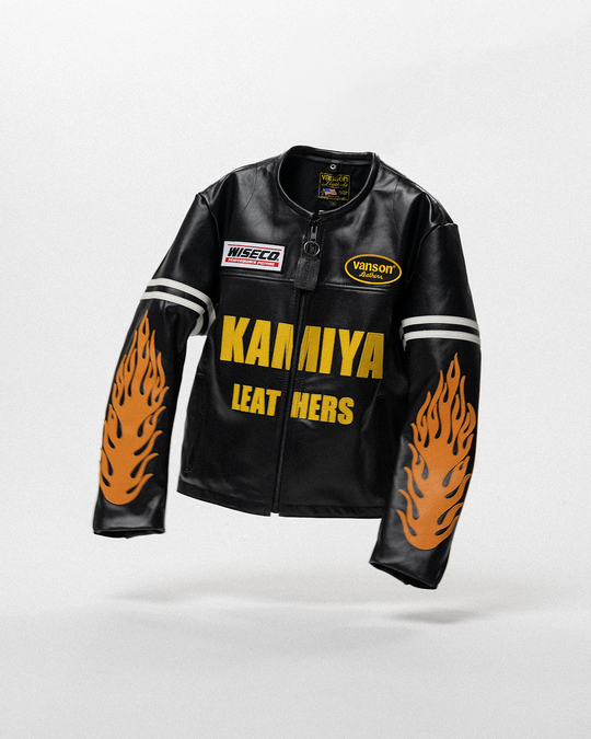 VANSON Leathers × KAMIYA レザーバイカージャケットを限定発売