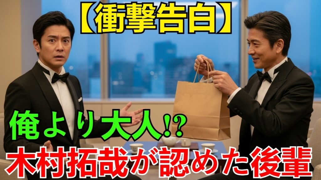 【衝撃告白】木村拓哉が認めた後輩アイドル！「まさか俺よりもちゃんとした大人になっているとは」ベテランが明かす驚きの評価とは？