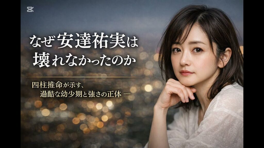 なぜ安達祐実は壊れなかったのか― 四柱推命が示す、過酷な幼少期と強さの正体 ―