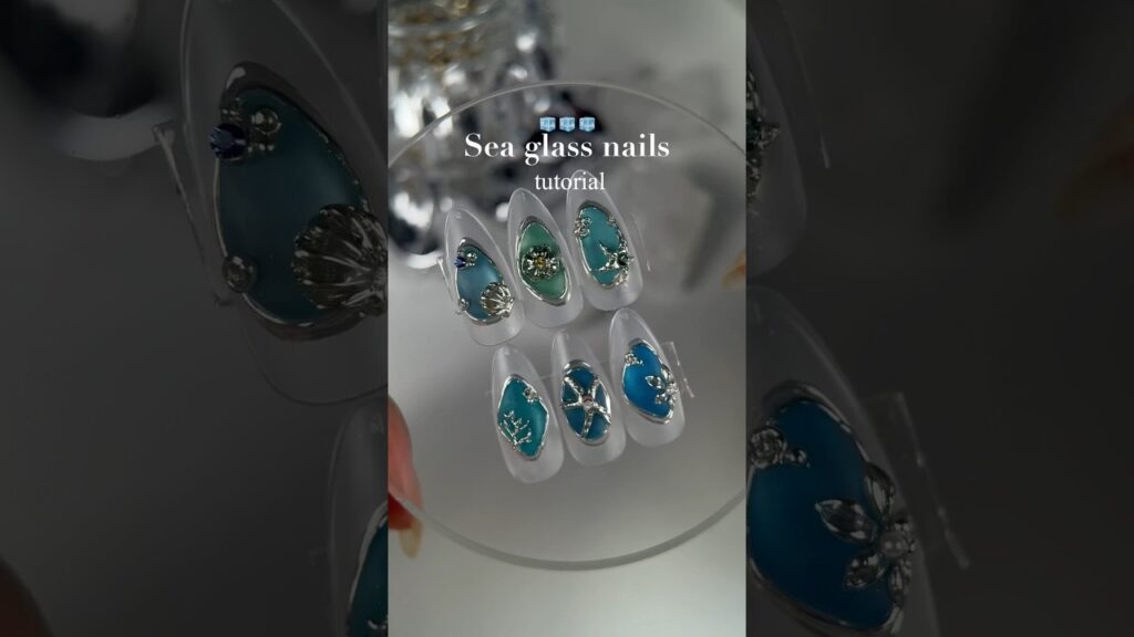 シーグラス🧊🫧　#shorts #nailart #nailtutorial #夏ネイル #ジェルネイル