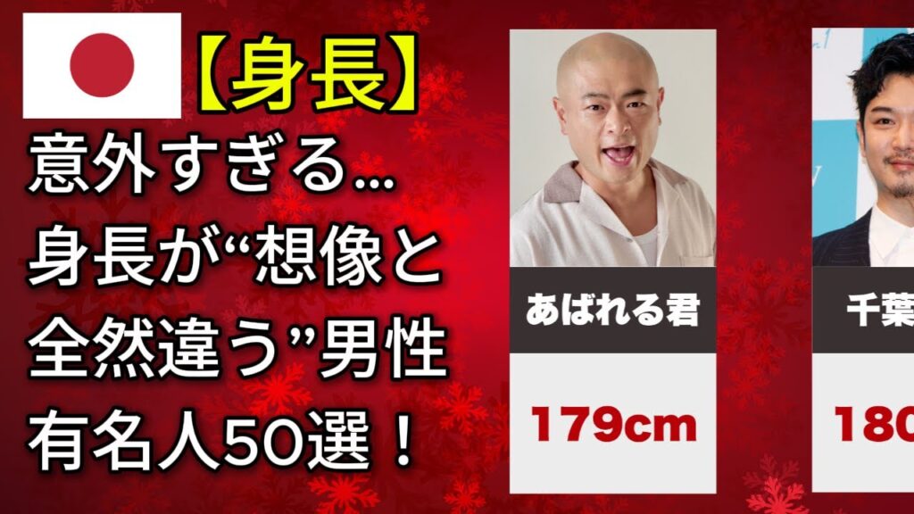【有名人の衝撃事実】実は“低身長”だった男性有名人50人！あなたは何人知ってる？（大谷翔平・米津玄師・井上尚弥）