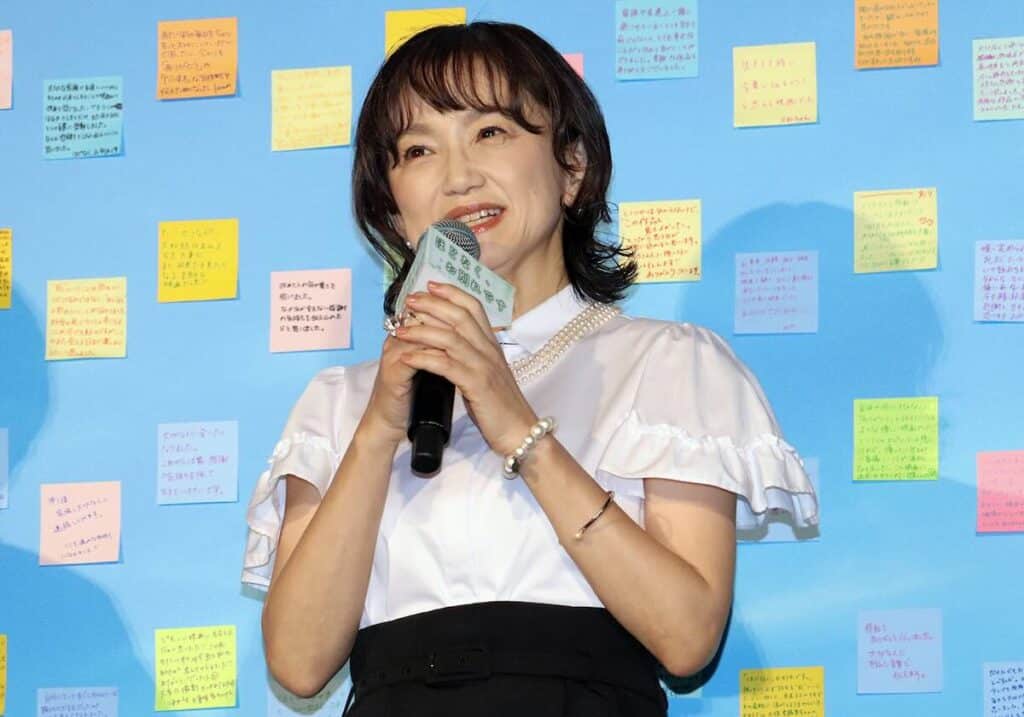 映画『ほどなく、お別れです』初日舞台挨拶にて、永作博美