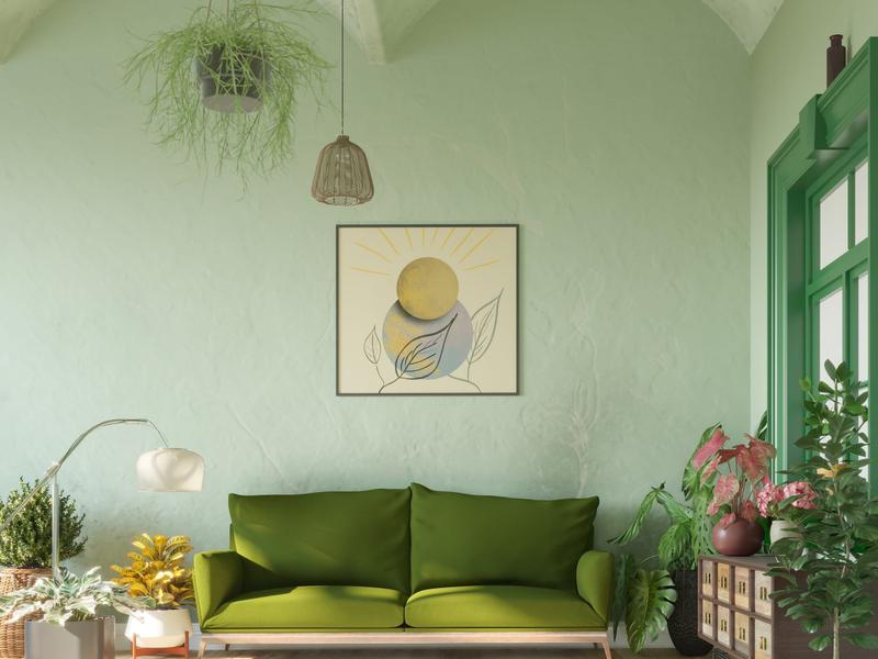 カラードレンチングを取り入れた部屋。