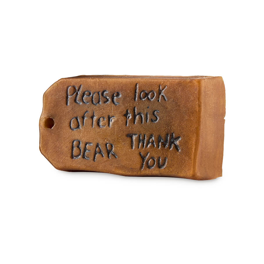 「どうぞこのクマのめんどうをみてやってください」タグ（1,240円 / 100g）