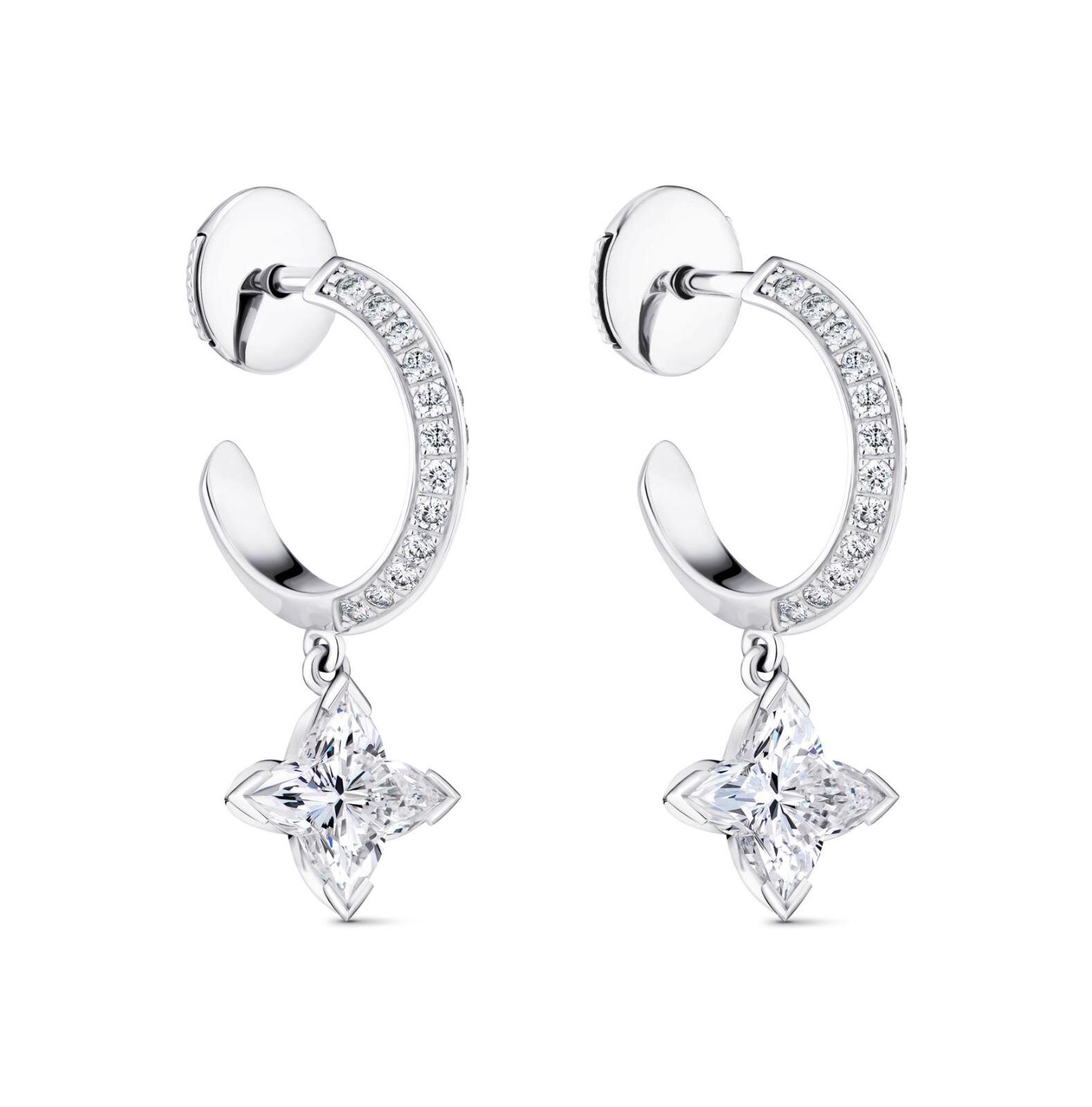 LV ダイヤモンド フープピアス 8,349,000円～ (ホワイトゴールド×LV モノグラムスターカットダイヤモンド×ダイヤモンド)