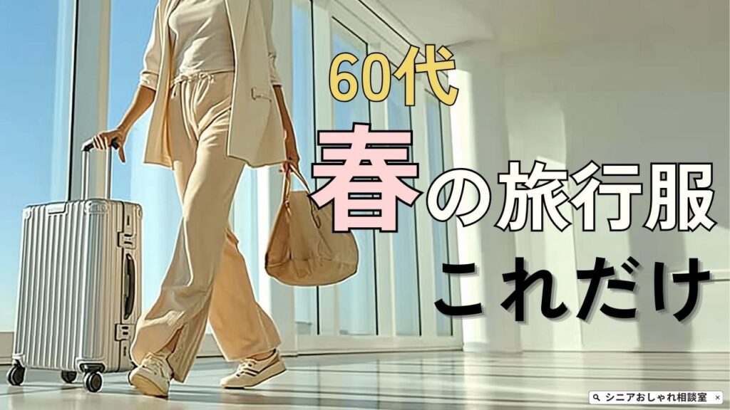 【シニアファッション】50代60代春の旅行服｜これだけでOK 着こなし3つのコツ - MAGMOE