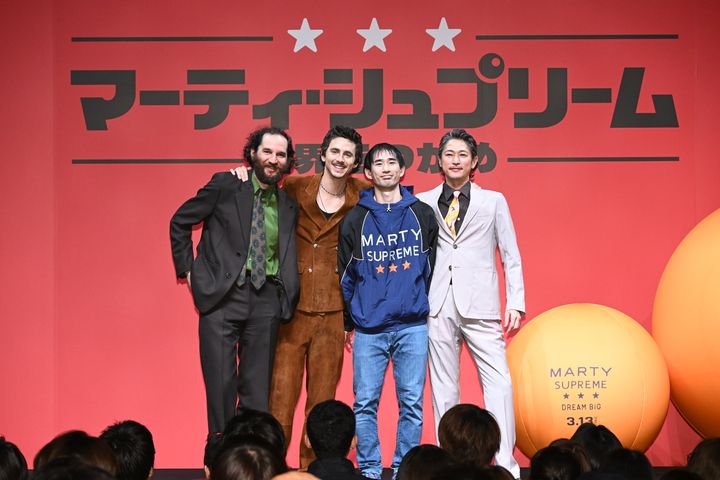 ティモシー・シャラメvs窪塚洋介、卓球映画のヒーローが壇上に！ 『マーティ・シュプリーム 世界をつかめ』ジャパンプレミア