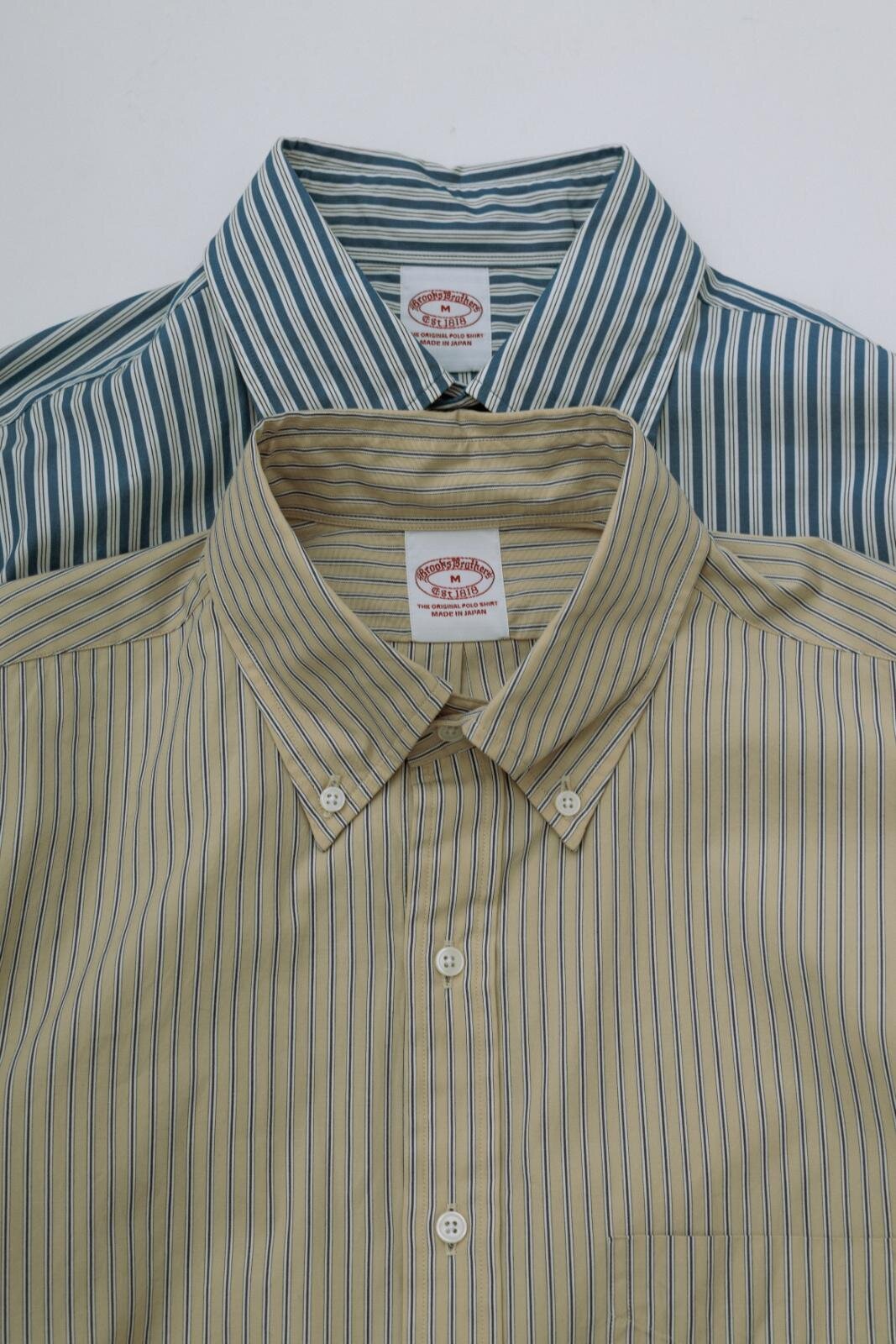 ボタンダウンシャツ ブルー／ライトベージュ 24,200円