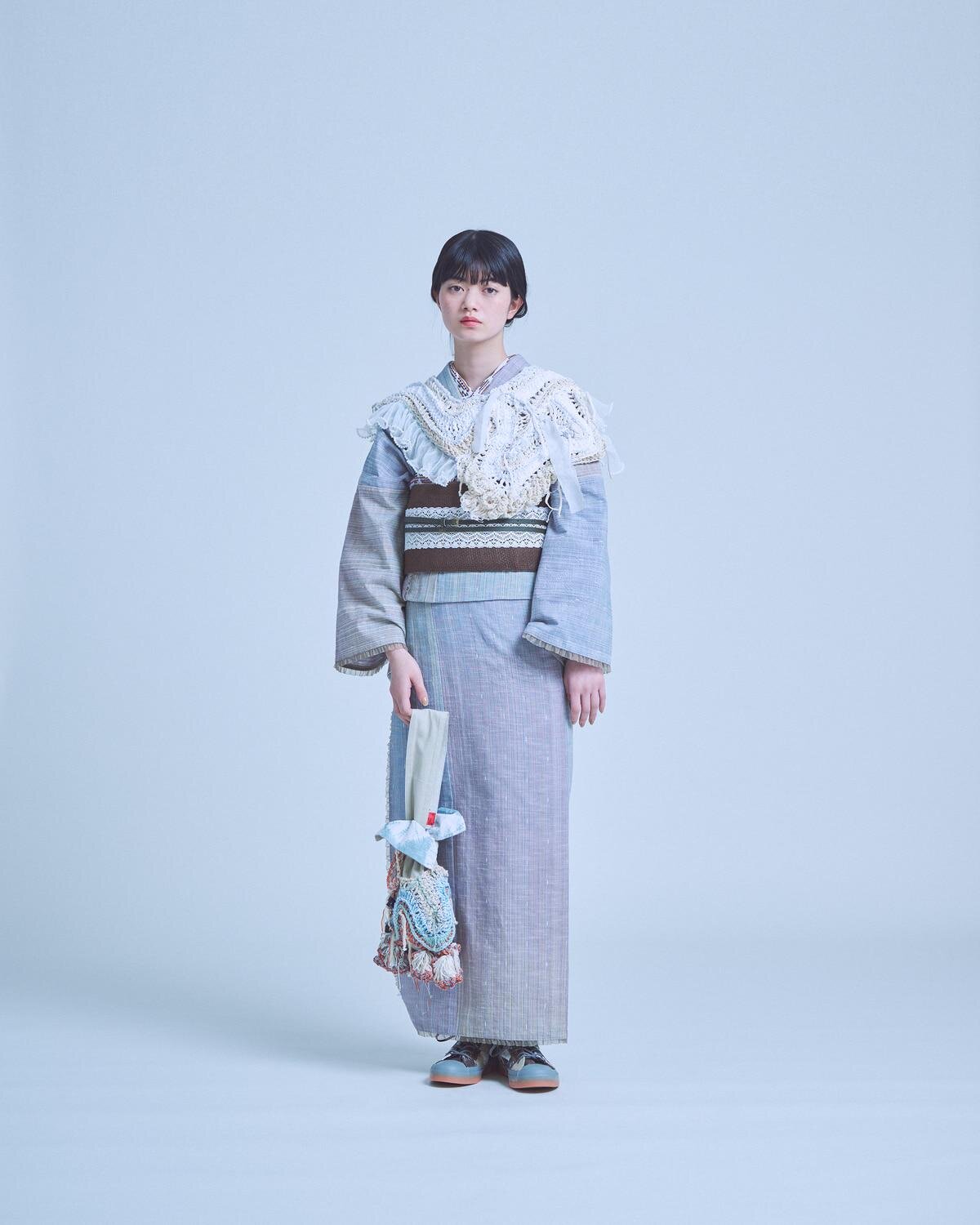 きもの / 久留米絣 / オーロラブルー※パイピング付き 97,350円