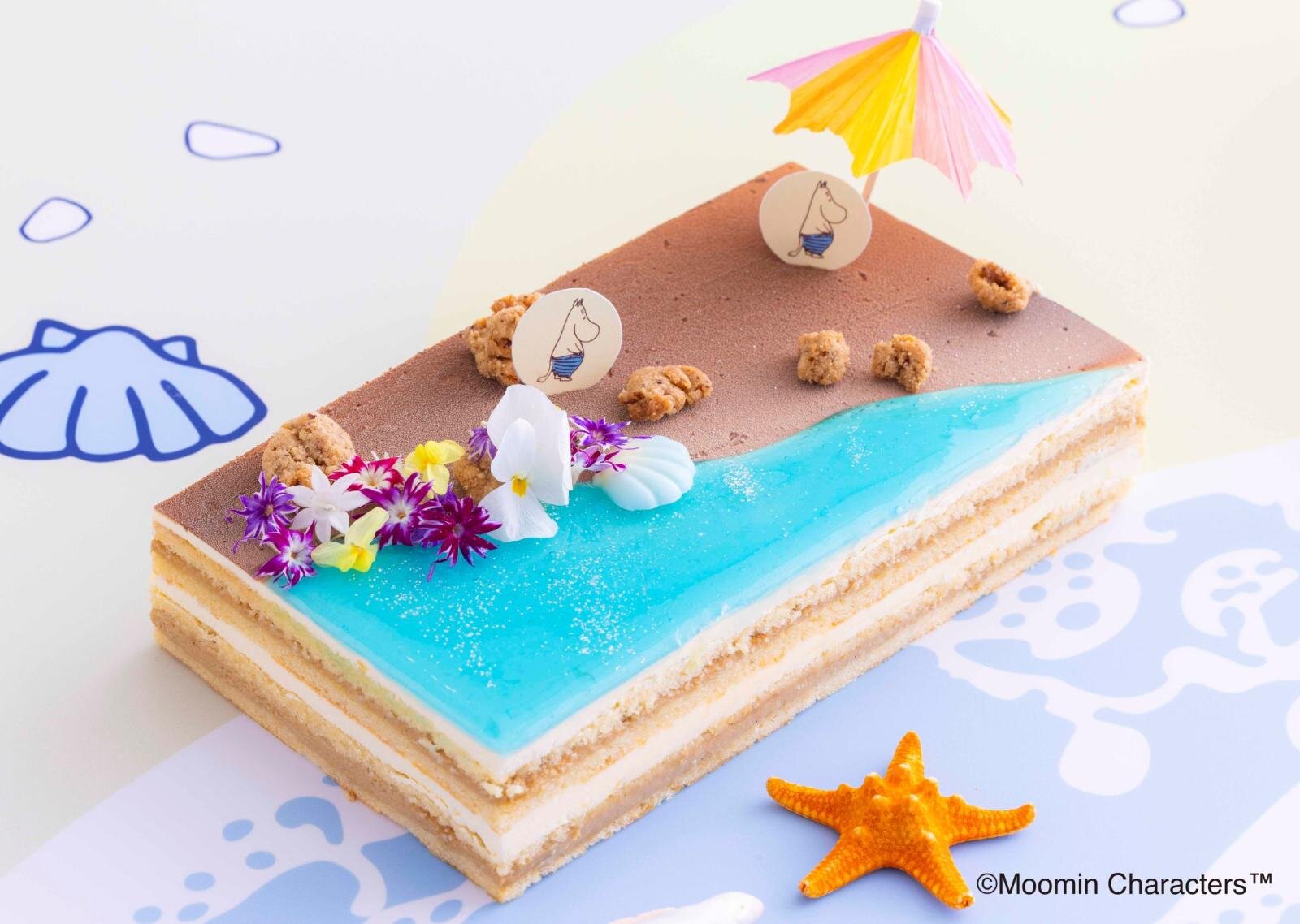 ヒルトン大阪「ムーミン」夏のバカンス着想スイーツビュッフェ、ムーミン一家のおしりが並ぶケーキなど｜写真3