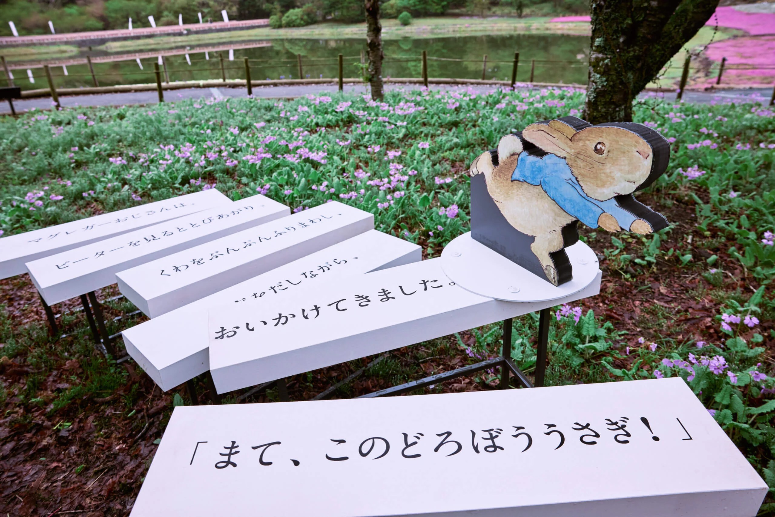 キャラクターを探しながら散策「ピーターラビット™ ストーリートレイル」