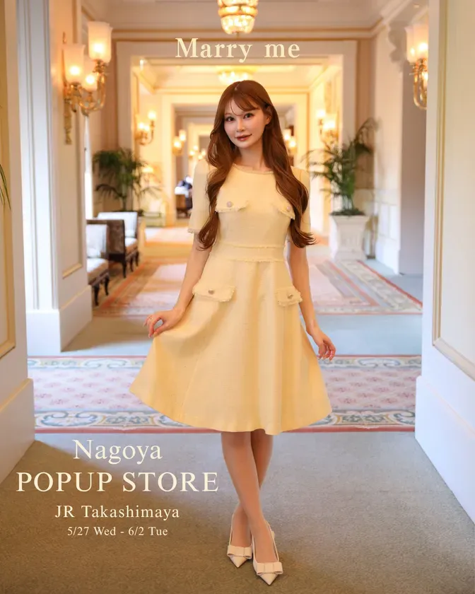 婚活ファッションブランド「Marry me」が名古屋に初上陸!イメージモデル植草れいあさんとの撮影会も開催 1 Marry me Nagoya POPUP STORE JR Takashimaya 5/27 Wed - 6/2 Tue