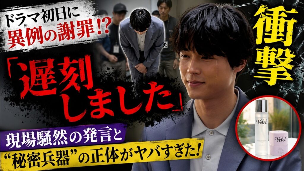 【衝撃】SixTONES松村北斗がドラマ初日に異例の謝罪!?現場騒然の「遅刻しました」発言と“秘密兵器”の正体がヤバすぎた! 【衝撃】SixTONES松村北斗がドラマ初日に異例の謝罪!?現場騒然の「遅刻しました」発言と“秘密兵器”の正体がヤバすぎた!