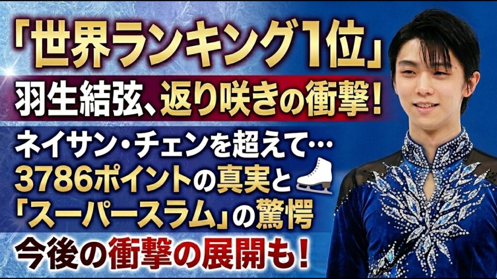 羽生結弦が世界ランキング1位に返り咲いた真の理由と、今後の驚きの展開。ネイサン・チェンを超えて…羽生結弦が3786ポイントで世界を制した「スーパースラム」の衝撃。