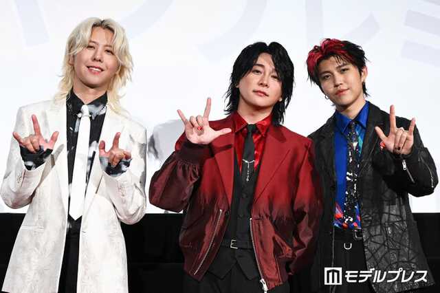 「スパイダーマン:ブランド・ニュー・デイ」ジャパンプレミアイベントに登壇した藤澤涼架、大森元貴、若井滉斗/Mrs. GREEN APPLE(C)モデルプレス