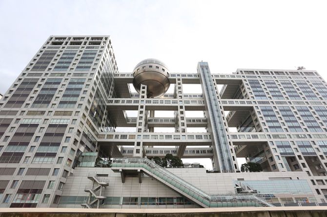 フジテレビ外観(2025年1月27日撮影)